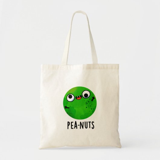 Pea-noten Funny Crazy Pea Pun Tote Bag (Voorkant)