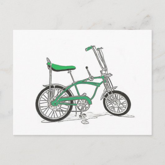Pea Picker Green Sting Ray Bike-fiets Briefkaart (Voorkant)