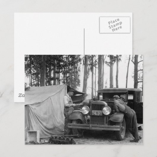 Pea pickers uit Vermont: 1935 Briefkaart (Voorkant / Achterkant)