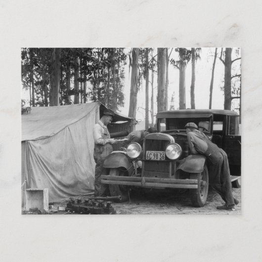 Pea pickers uit Vermont: 1935 Briefkaart (Voorkant)