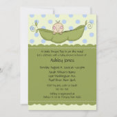 Pea Pod Baby Baby Baby Shower Invitaties Kaart (Voorkant)