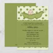 Pea Pod Baby Baby Shower-uitnodigingen Kaart (Voorkant / Achterkant)