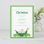 Pea Pod Baby shower Uitnodiging (Staand voorkant)