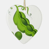 Pea Pod Cartoon Keramisch Ornament (Rechts)