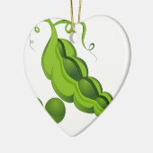 Pea Pod Cartoon Keramisch Ornament (Links)