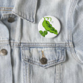 Pea Pod Cartoon Ronde Button 5,7 Cm (In situ)