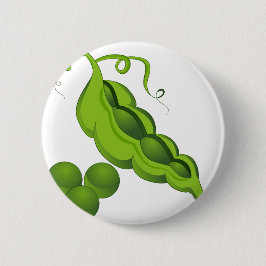 Pea Pod Cartoon Ronde Button 5,7 Cm