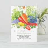 Pea Pod Harvest Baby shower Kaart (Staand voorkant)