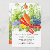 Pea Pod Harvest Baby shower Kaart (Voorkant / Achterkant)