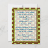 Pea Pod on Polka Dots Baby Boy Shower Invitation Kaart (Achterkant)