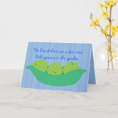 Pea Pod Pals Nieuwe Baby Boys Gefeliciteerd Kaart (Gele Bloem)