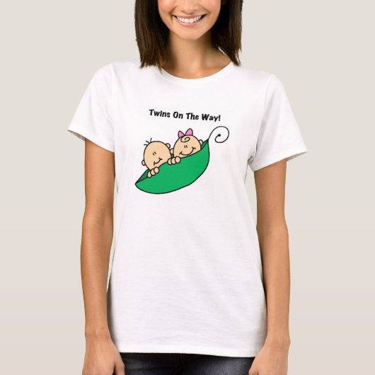 Pea Pod Twins on the Way T-shirt (Voorkant)
