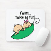 Pea Pod Twins Twin as Fun Muismat (Met muis)