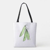 Pea Pods Sturdy pensed Polyester Schouder Tas (Achterkant)