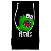 Pea Rex Funny Dinosaur Veggie TRex Pun Dark BG Klein Cadeauzakje