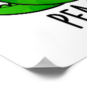 Pea Rex Funny Dinosaur Veggie TRex Pun Poster (Hoek)