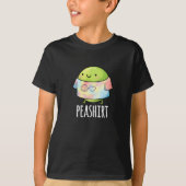 Pea Shirt Funny Veggie Pea TShirt Pun Dark BG (Voorkant)