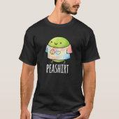 Pea Shirt Funny Veggie Pea TShirt Pun Dark BG (Voorkant)