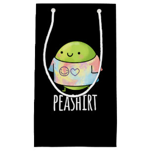 Pea Shirt Funny Veggie Pea TShirt Pun Dark BG Klein Cadeauzakje