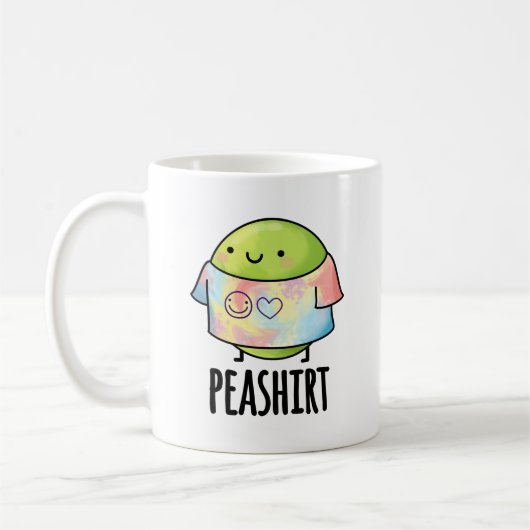 Pea Shirt Funny Veggie Pea TShirt Pun Koffiemok (Links)