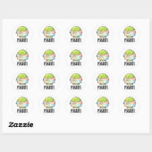 Pea Shirt Funny Veggie Pea TShirt Pun Ronde Sticker (Vel)