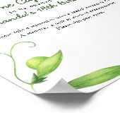 Pea Time Capsule 1e verjaardag genderneutraal Poster (Hoek)