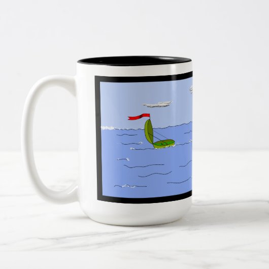 Pea-Voyage I Tweekleurige Koffiemok (Links)