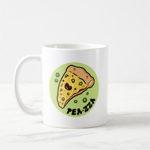 Pea-zza Schattigee Pizza Plantaardige Pun Mok