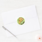 Pea-zza Schattigee Pizza Plantaardige Pun Sticker (Envelop)