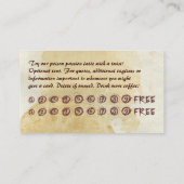 Peaberry Sined Mess Drink Punch Card Klantenkaartje (Achterkant)