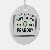 Peabody, MA Holiday Wreath Ceramic Ornament (Rechts)