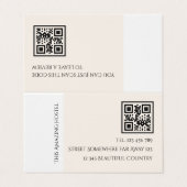 Peac Elegant Hostel Minimale QR-code review Visitekaartje (Buitenkant ongevouwen)