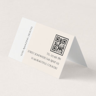 Peac Elegant Hostel Minimale QR-code review Visitekaartje