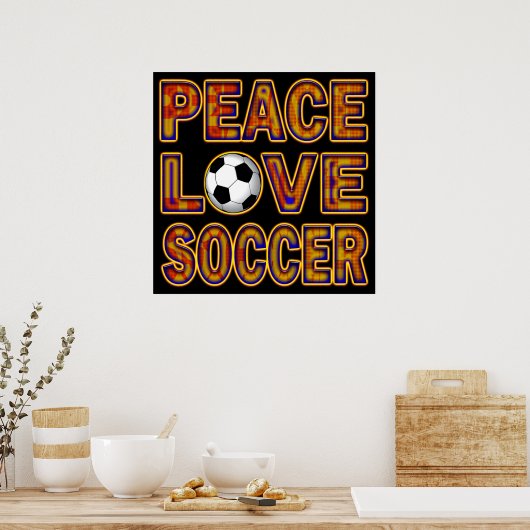 PEAC LOVE SOCCER POSTER (Keuken)