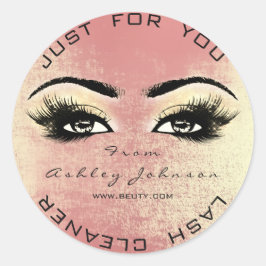 Peac Roos Beauty Glitter Perzik Lash Make-up Clean Ronde Sticker