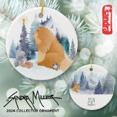 PEACE 2024 Chow Collector ornament-Sandra Miller Keramisch Ornament