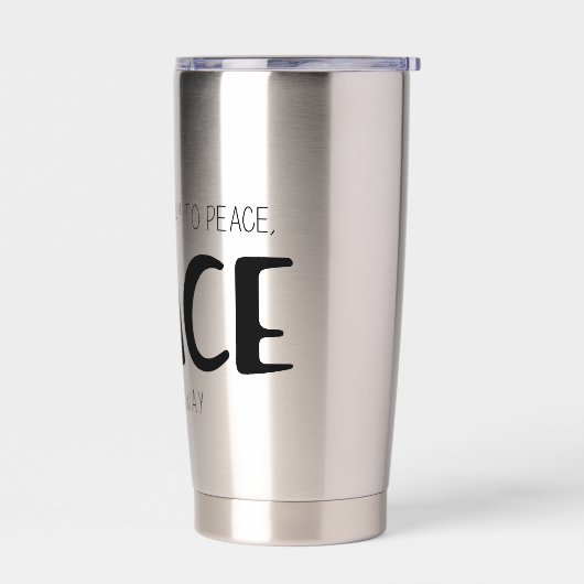 Peace 2 geïsoleerde drinkbeker (Links)