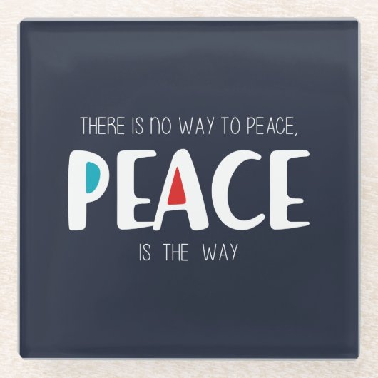 Peace 2 glazen onderzetter (Voorkant)