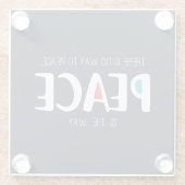 Peace 2 glazen onderzetter (Achterkant)