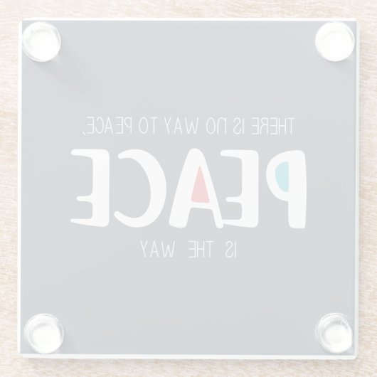 Peace 2 glazen onderzetter (Achterkant)