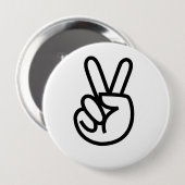 PEACE (2).png Ronde Button 4,0 Cm (Voorkant /achterkant)