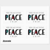 Peace 2 rechthoekige sticker (Vel)