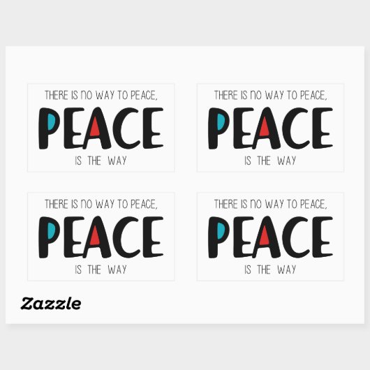 Peace 2 rechthoekige sticker (Vel)