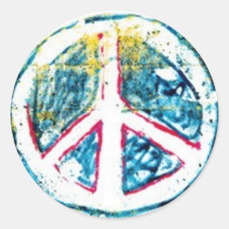 Peace-3 Ronde Sticker