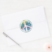 Peace-3 Ronde Sticker (Envelop)