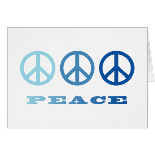 Peace 3-symbolen (blauw)