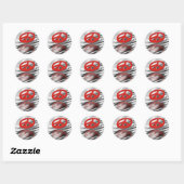 Peace 3D / reflexen Ronde Sticker (Vel)