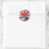 Peace 3D / reflexen Ronde Sticker (Tas)