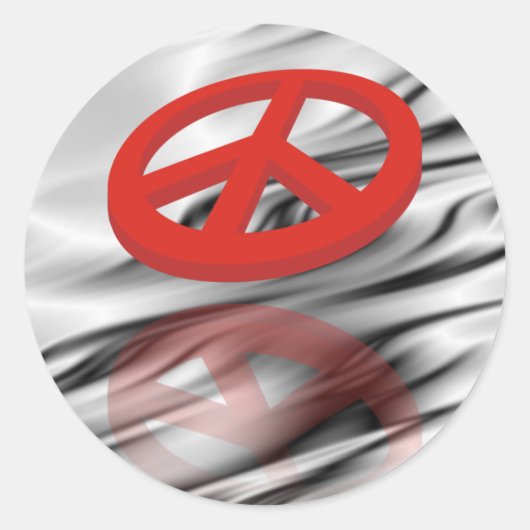Peace 3D / reflexen Ronde Sticker (Voorkant)