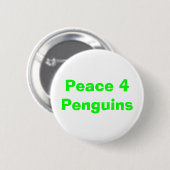 Peace 4-pinguïns-toets ronde button 5,7 cm (Voorkant /achterkant)